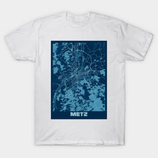 Metz - France Peace City Map T-Shirt